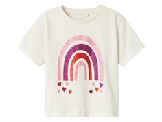 Name It t-shirt sea salt med glimmer regnbue